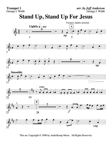 Stand Up, Stand Up For Jesus For Brass Quintet